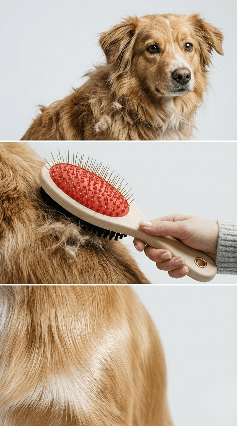 Doubled Sided Wooden Brush For Pets - Tailsetter
