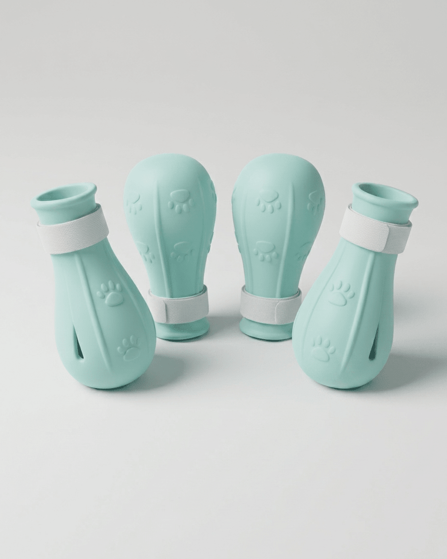 Tiptoe Paw Shoes by TailSetter — full set of silicone cat shoes, product shot