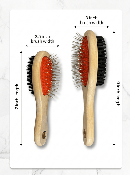 Doubled Sided Wooden Brush For Pets - Tailsetter
