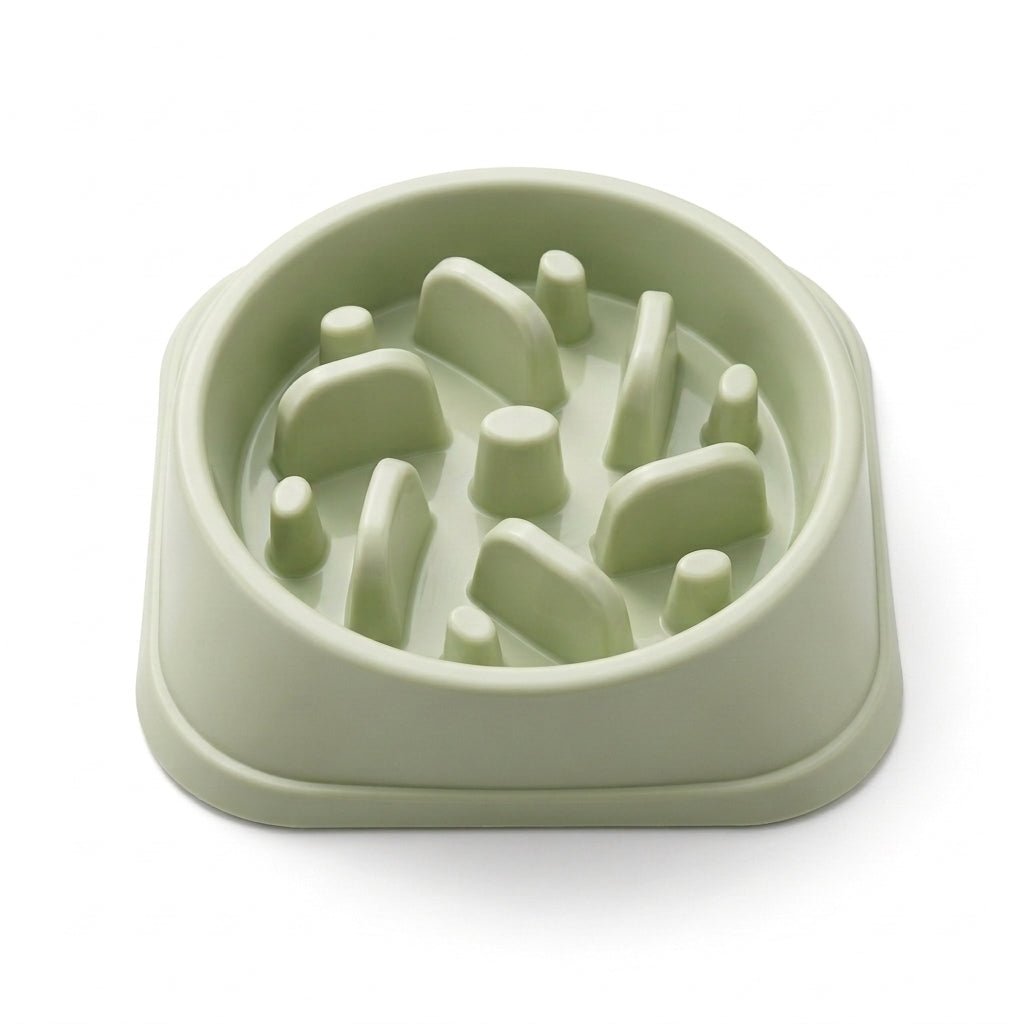 Slow Feeder Dog Bowl | Anti - Bloat Maze Bowl for Fast Eaters – Sage Green, BPA - Free - Tailsetter