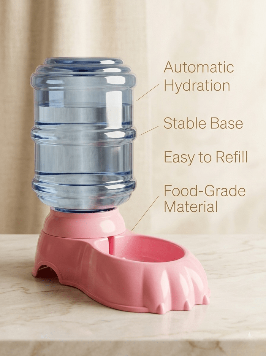 Cascade Water Dispenser by TailSetter — dog drinking from the fountain