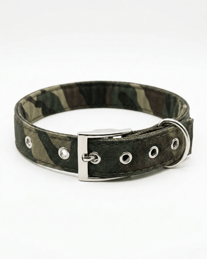 Camouflage Dog Collar | Heavy - Duty Nylon Camo Collar with Metal Buckle — TailSetter - Tailsetter