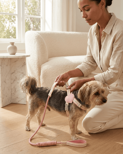 Cat Harness & Coiled Leash Set | Padded Figure - 8 Harness for Cats & Small Dogs — TailSetter - Tailsetter
