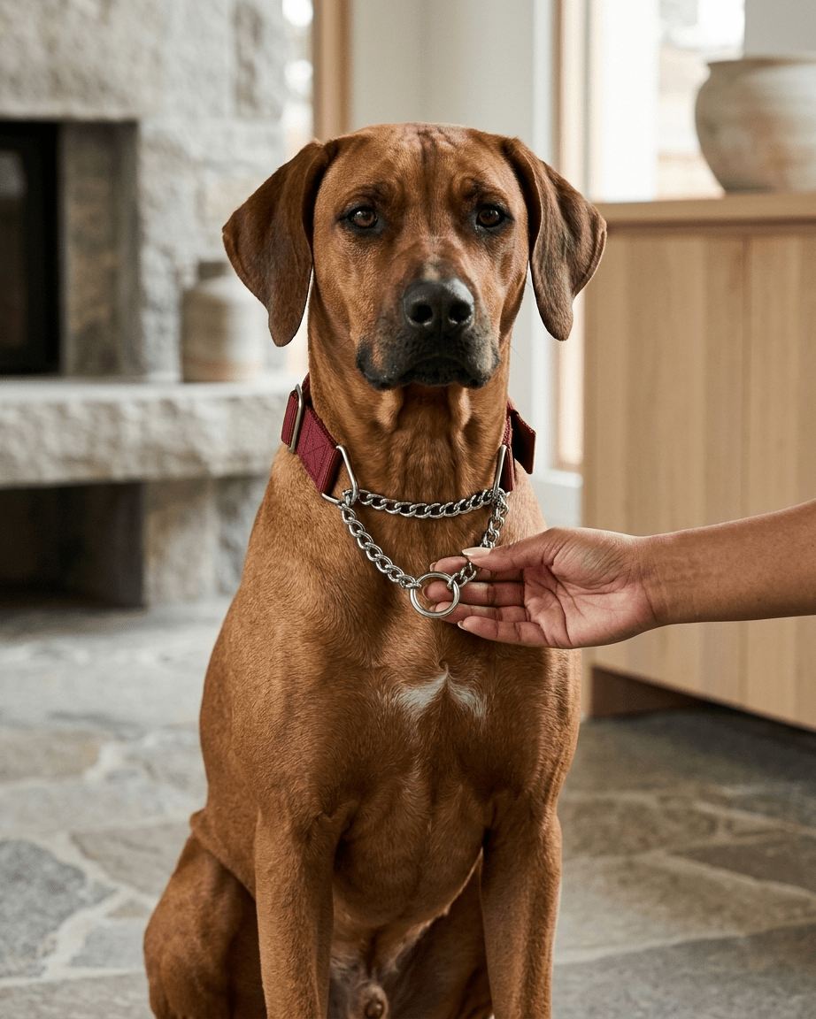 Martingale Dog Collar | Nylon & Chain Training Collar for Dogs — TailSetter - Tailsetter