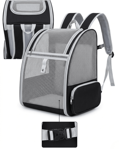 Pet Carrier Backpack | Breathable Mesh Backpack for Cats & Small Dogs — TailSetter - Tailsetter