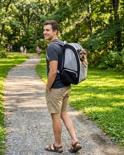 Pet Carrier Backpack | Breathable Mesh Backpack for Cats & Small Dogs — TailSetter - Tailsetter