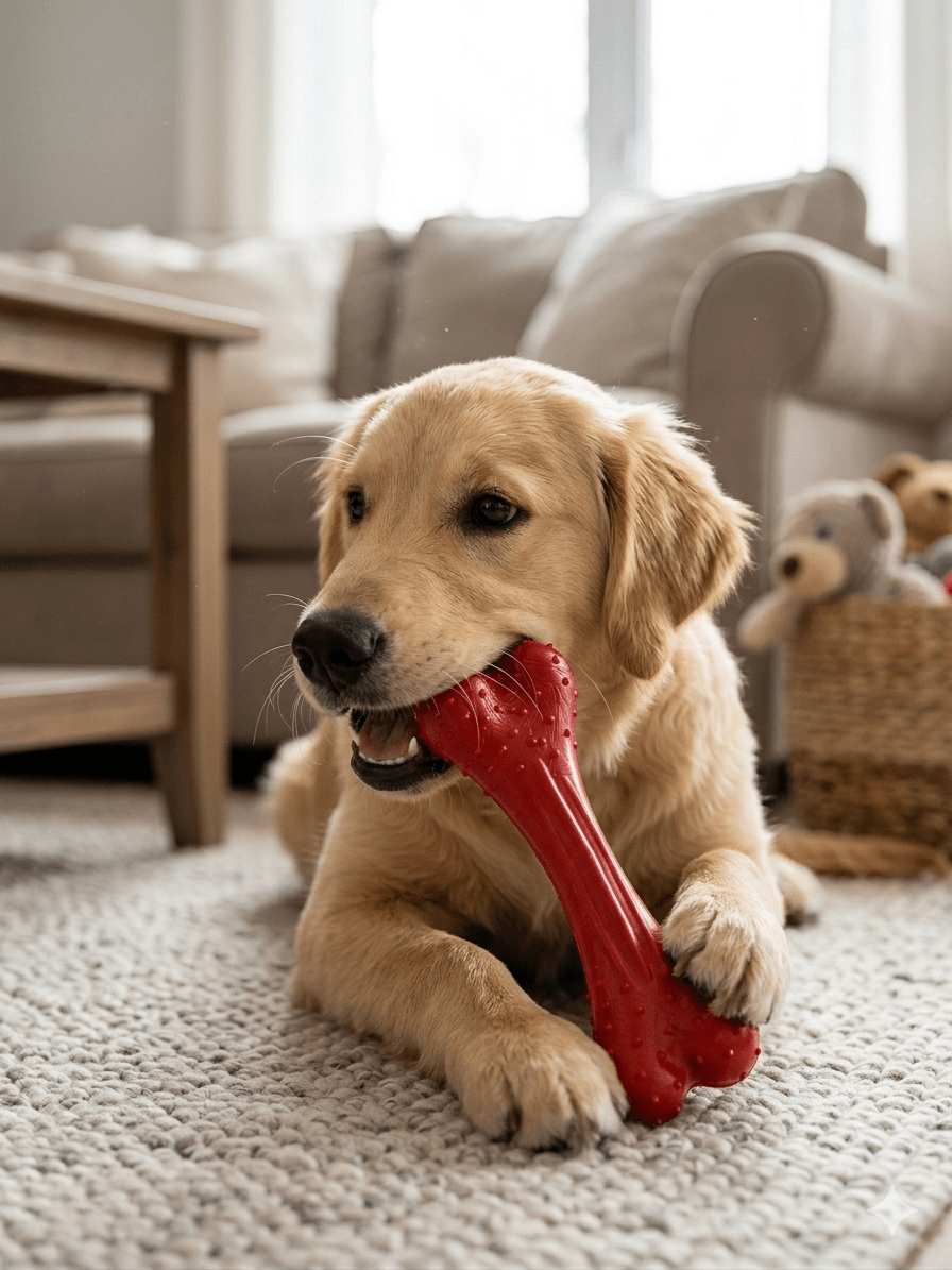 Rubber Dog Chew Toy Bone | Durable Textured Chew for Aggressive Chewers — TailSetter - Tailsetter