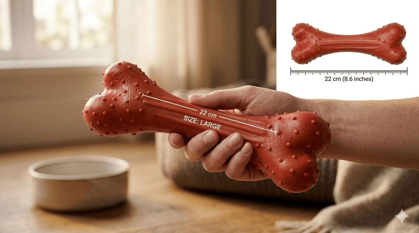 Rubber Dog Chew Toy Bone | Durable Textured Chew for Aggressive Chewers — TailSetter - Tailsetter