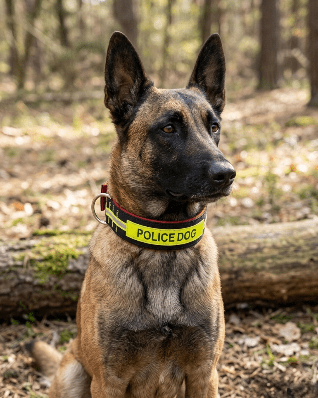 Tactical Dog Collar | Padded Heavy - Duty Collar with Reflective Strip & ID Patch — TailSetter - Tailsetter